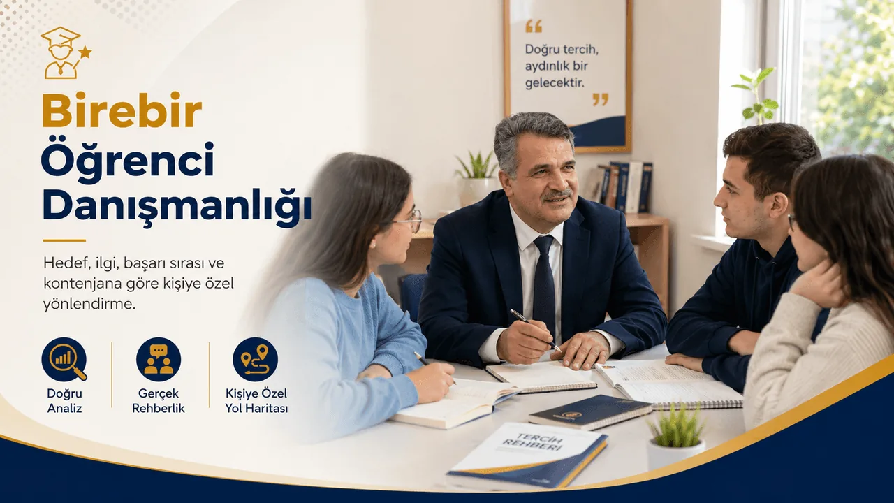 Gürbüz Gövrek öğrencilerle bire bir danışmanlık görüşmesinde